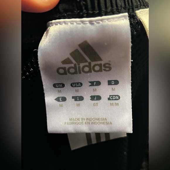 Adidas Black Joggers with White Stripes - Picture 3 of 3